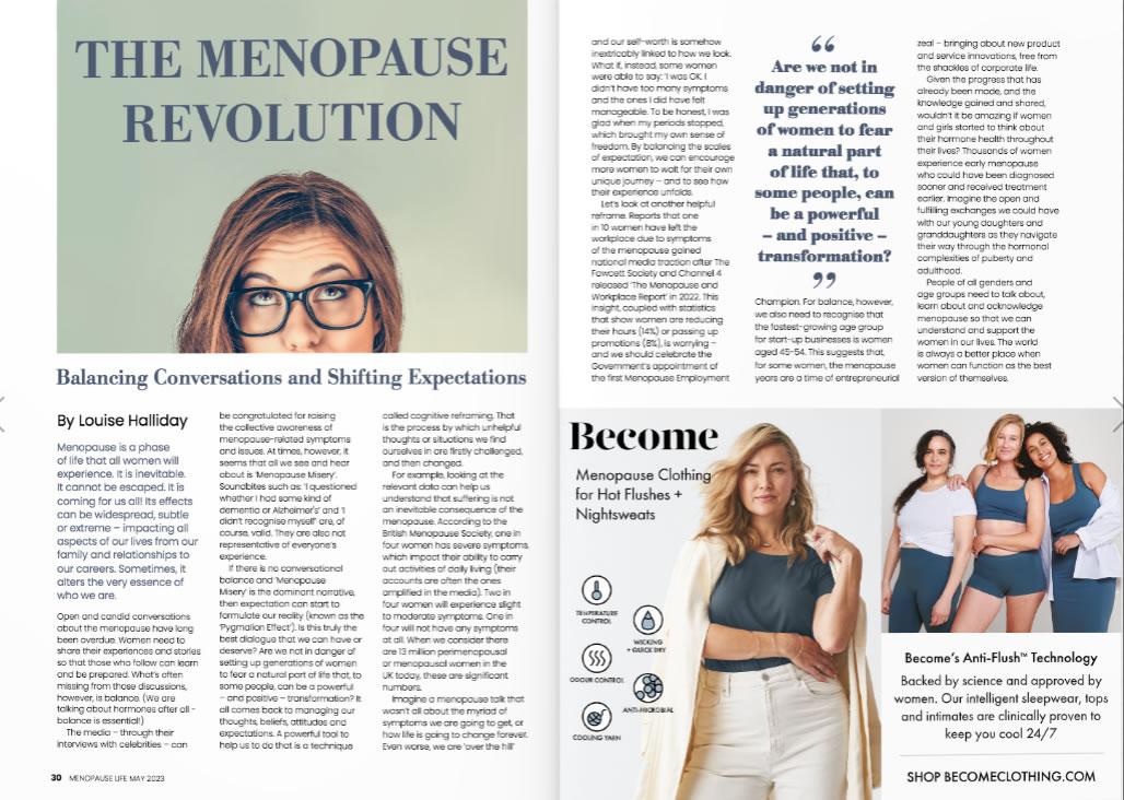 The menopause revolution – as featured in Menopause Life Magazine May